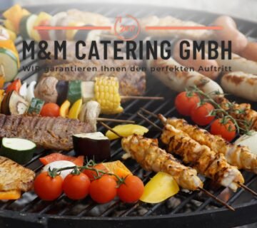 Professionelles Grill Catering in Wien bei einer Sommer Gartenparty mit Live Grillstation und Buffet